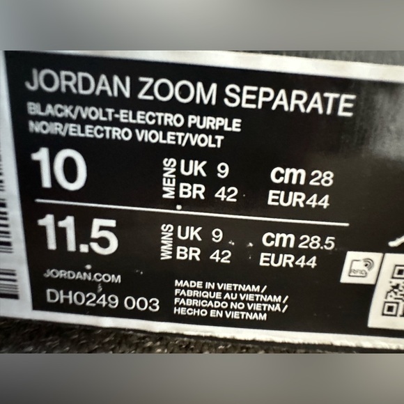 Jordan Zoom Separate Black and Purple - Picture 3 of 3